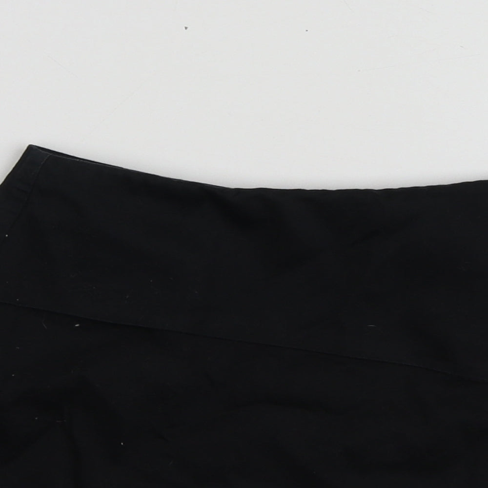 Suiteblanco Womens Black  Cotton Cut-Off Shorts Size 6  Regular