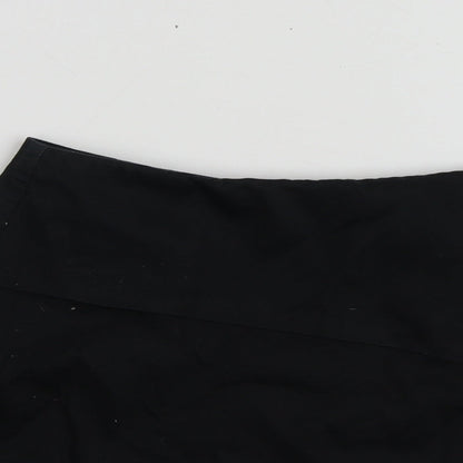 Suiteblanco Womens Black  Cotton Cut-Off Shorts Size 6  Regular