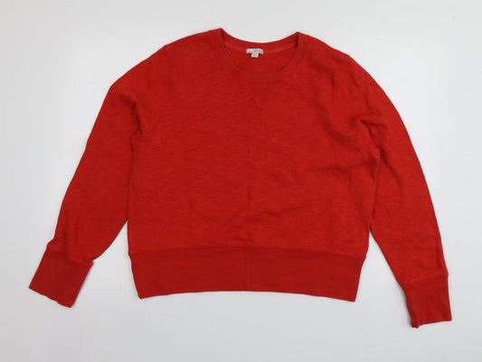Gap Womens Red  Cotton Pullover Sweatshirt Size XL