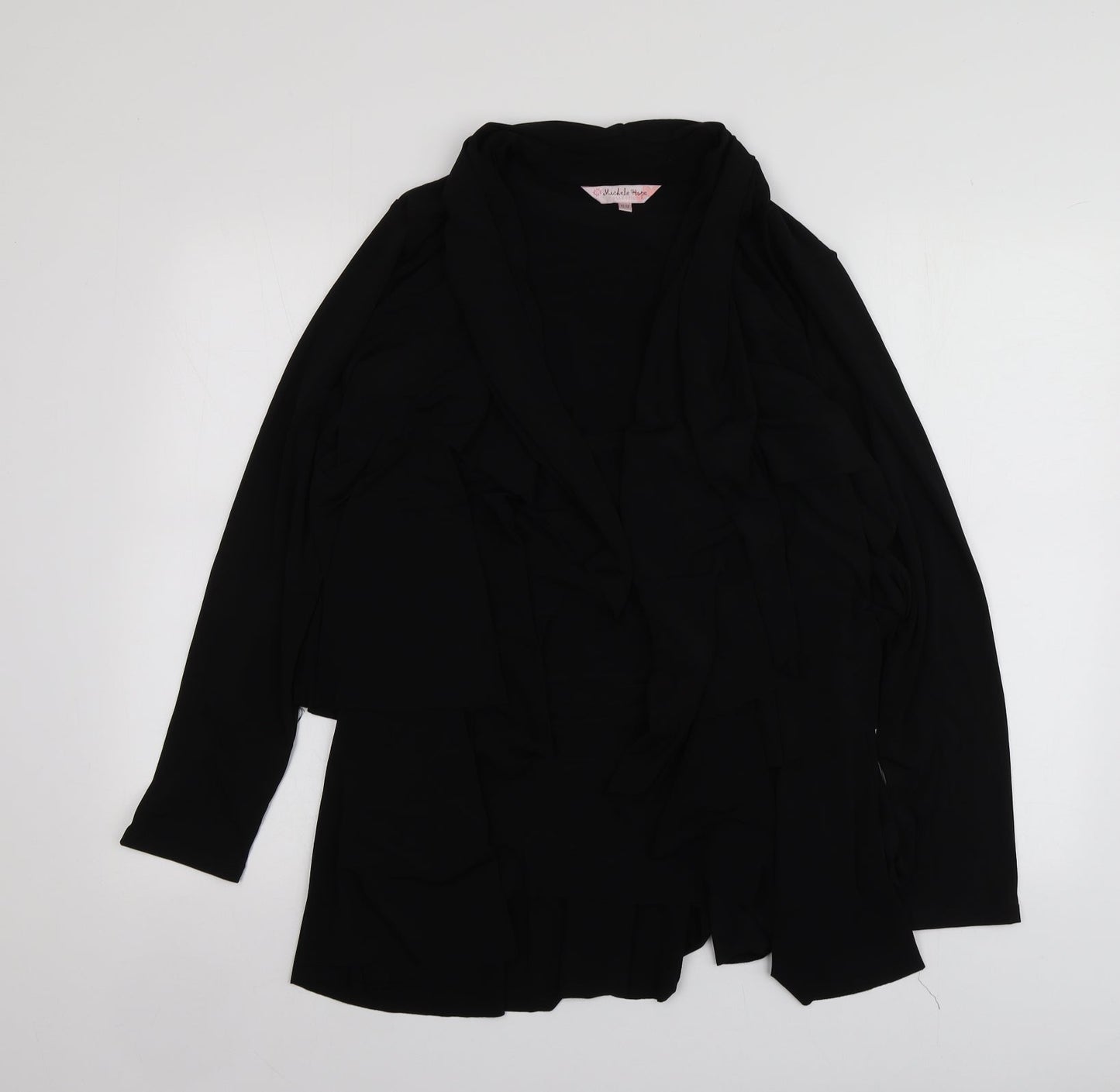Womens UK Size 10 Michele Hope Black Kimono Blouse