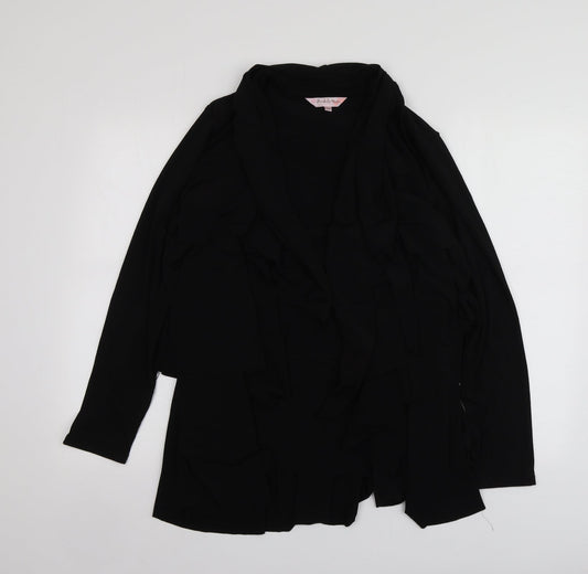 Womens UK Size 10 Michele Hope Black Kimono Blouse
