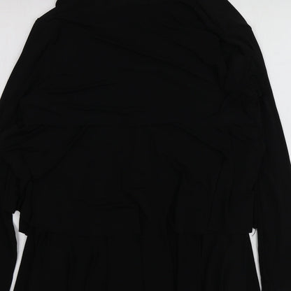 Womens UK Size 10 Michele Hope Black Kimono Blouse
