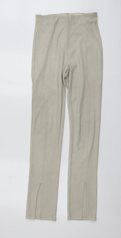 Stradivarius Womens Beige  Polyester Trousers  Size S L32 in Regular