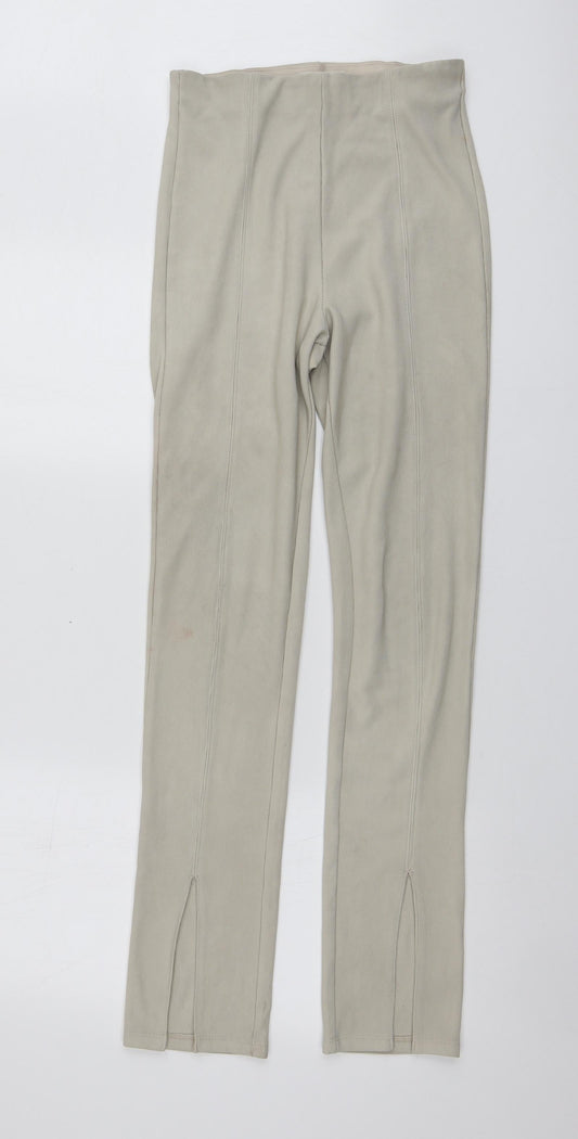 Stradivarius Womens Beige  Polyester Trousers  Size S L32 in Regular