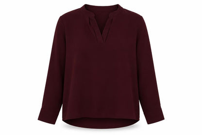 Scarlet Roos Womens Purple  Polyester Basic Blouse Size 4 V-Neck