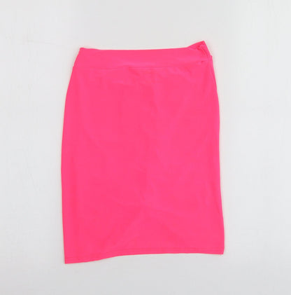 PRETTYLITTLETHING Womens Pink  Polyester Mini Skirt Size 6