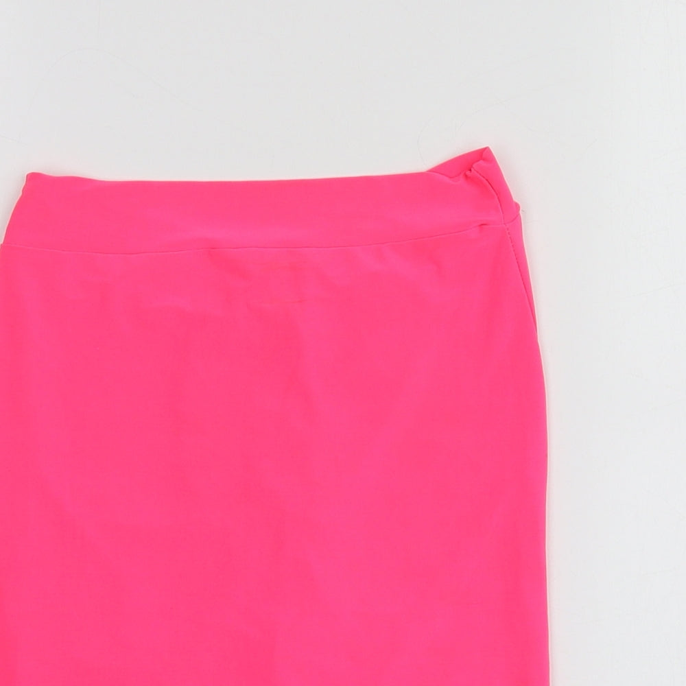 PRETTYLITTLETHING Womens Pink  Polyester Mini Skirt Size 6