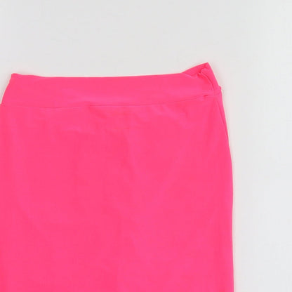 PRETTYLITTLETHING Womens Pink  Polyester Mini Skirt Size 6