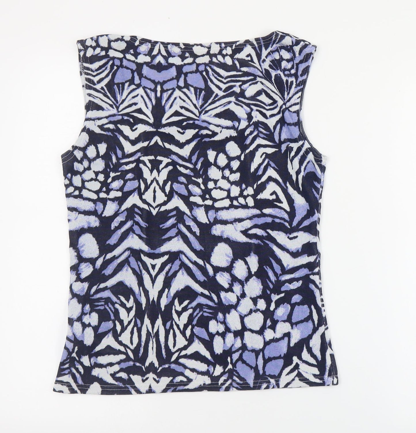 Womens UK Size M Reflections Blue Basic Tank