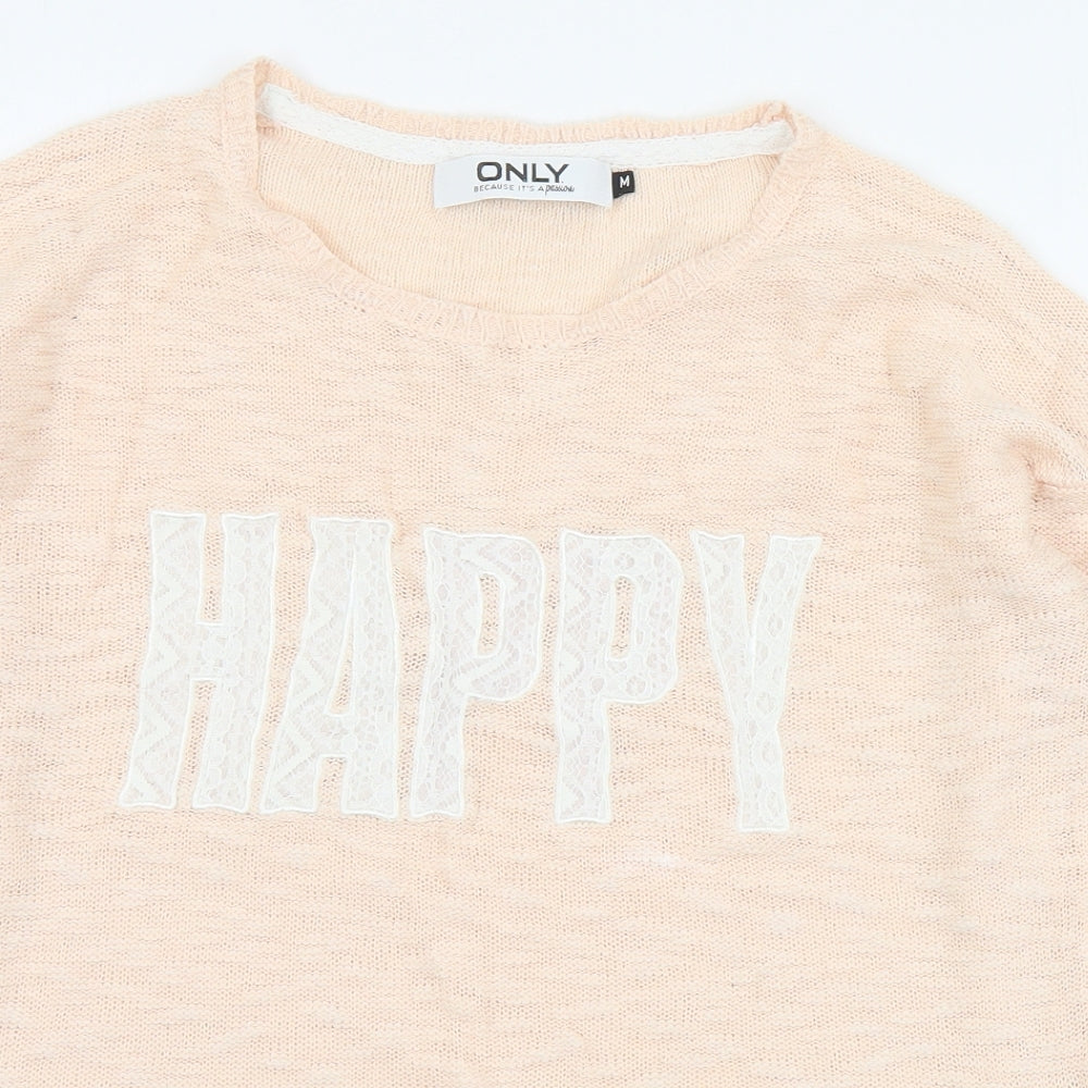 Womens UK Size M Only Pink Pullover Jumper