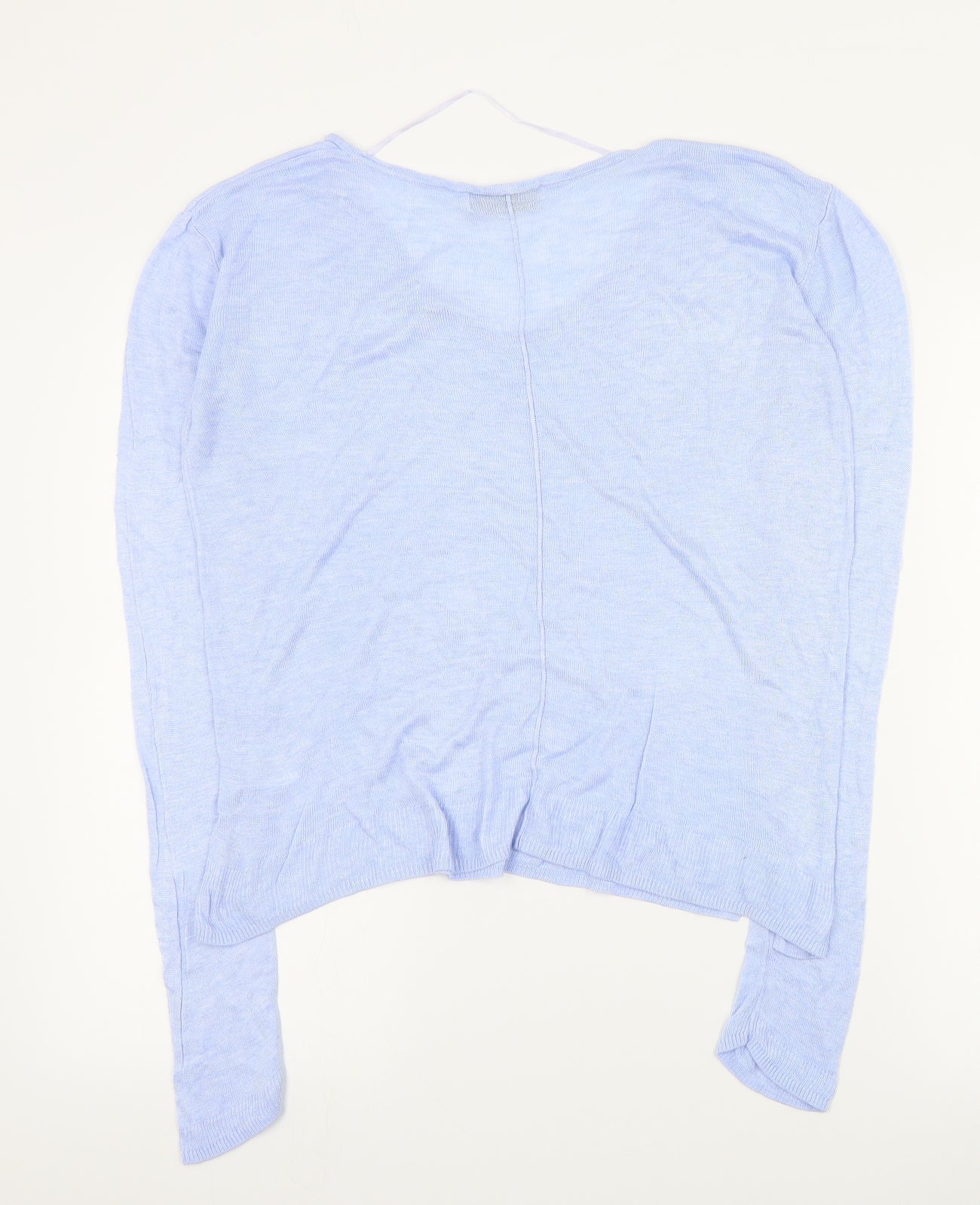 Real Woman Womens Blue V-Neck  Viscose Pullover Jumper Size S
