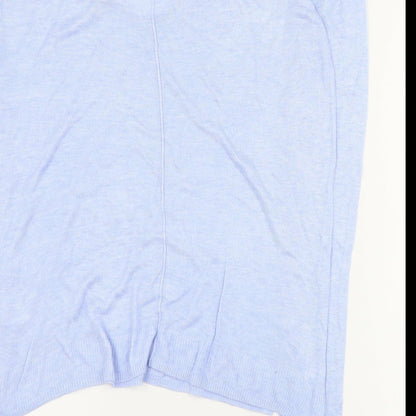 Real Woman Womens Blue V-Neck  Viscose Pullover Jumper Size S