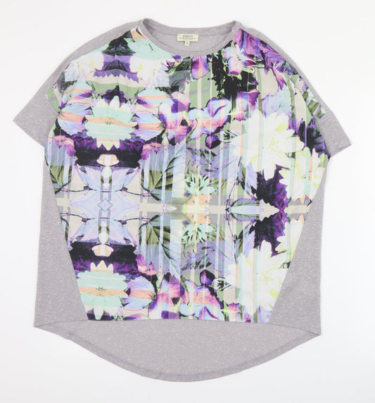 Papaya Womens Multicoloured Floral Polyester Basic T-Shirt Size 12 Round Neck