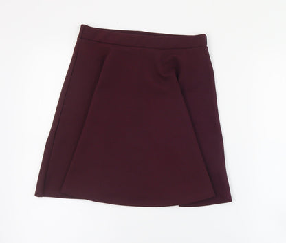 New Look Womens Purple  Polyester Skater Skirt Size 8