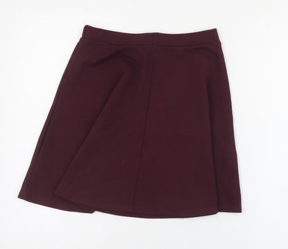 New Look Womens Purple  Polyester Skater Skirt Size 8