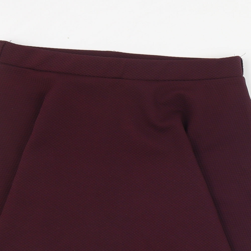 New Look Womens Purple  Polyester Skater Skirt Size 8