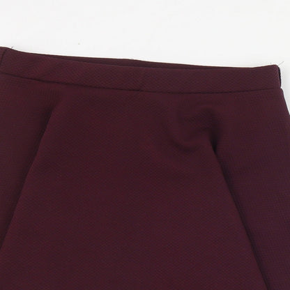 New Look Womens Purple  Polyester Skater Skirt Size 8
