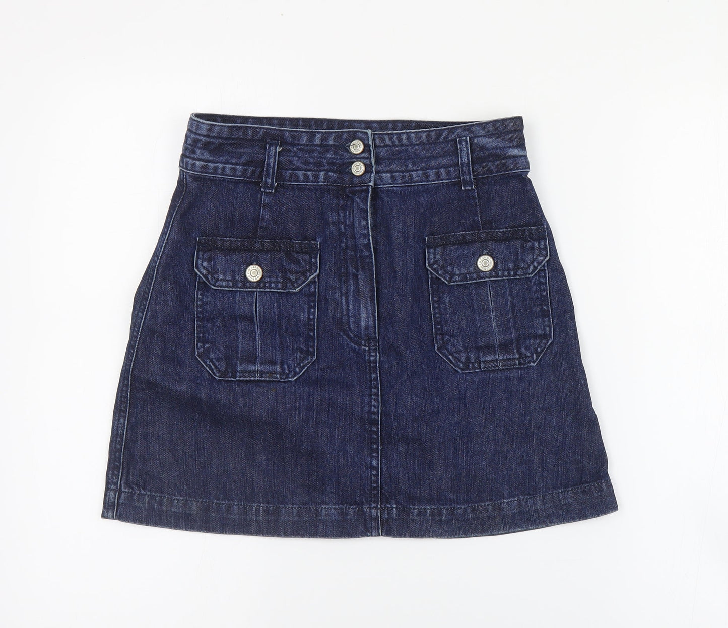 Womens UK Size 26 in Topshop A-Line Denim Skirt