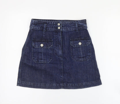 Womens UK Size 26 in Topshop A-Line Denim Skirt