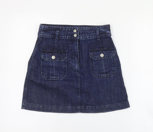 Womens UK Size 26 in Topshop A-Line Denim Skirt
