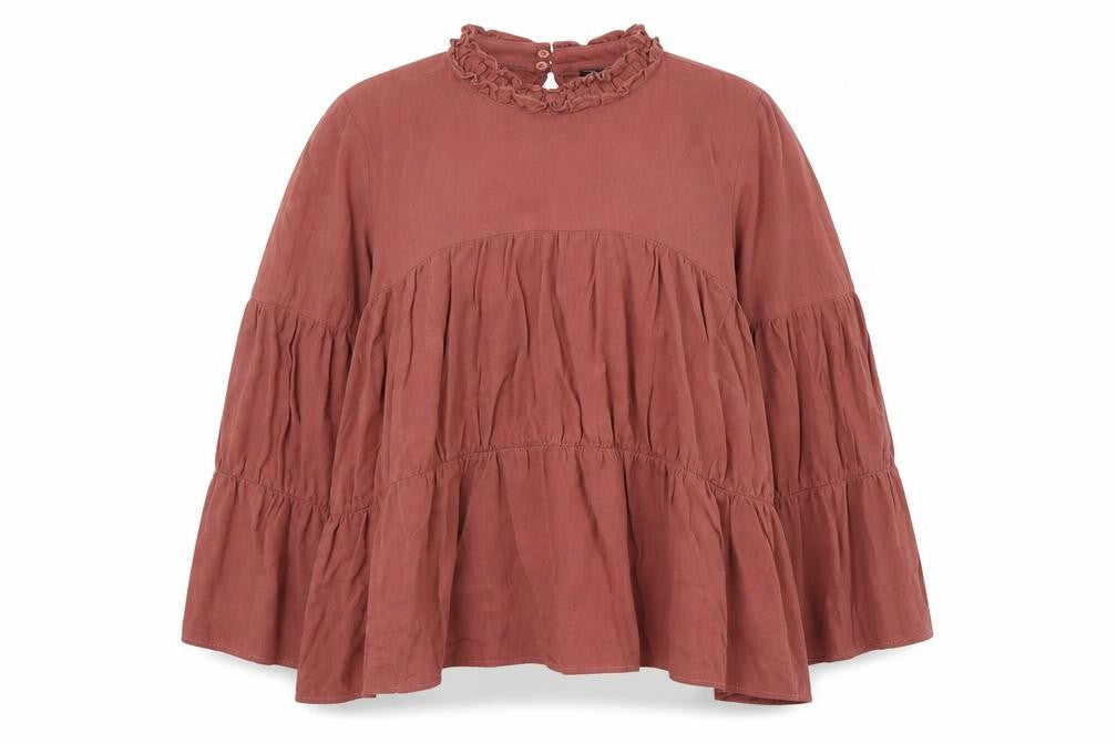 Womens UK Size M Zara Pink Basic Blouse