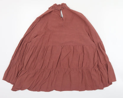 Womens UK Size M Zara Pink Basic Blouse