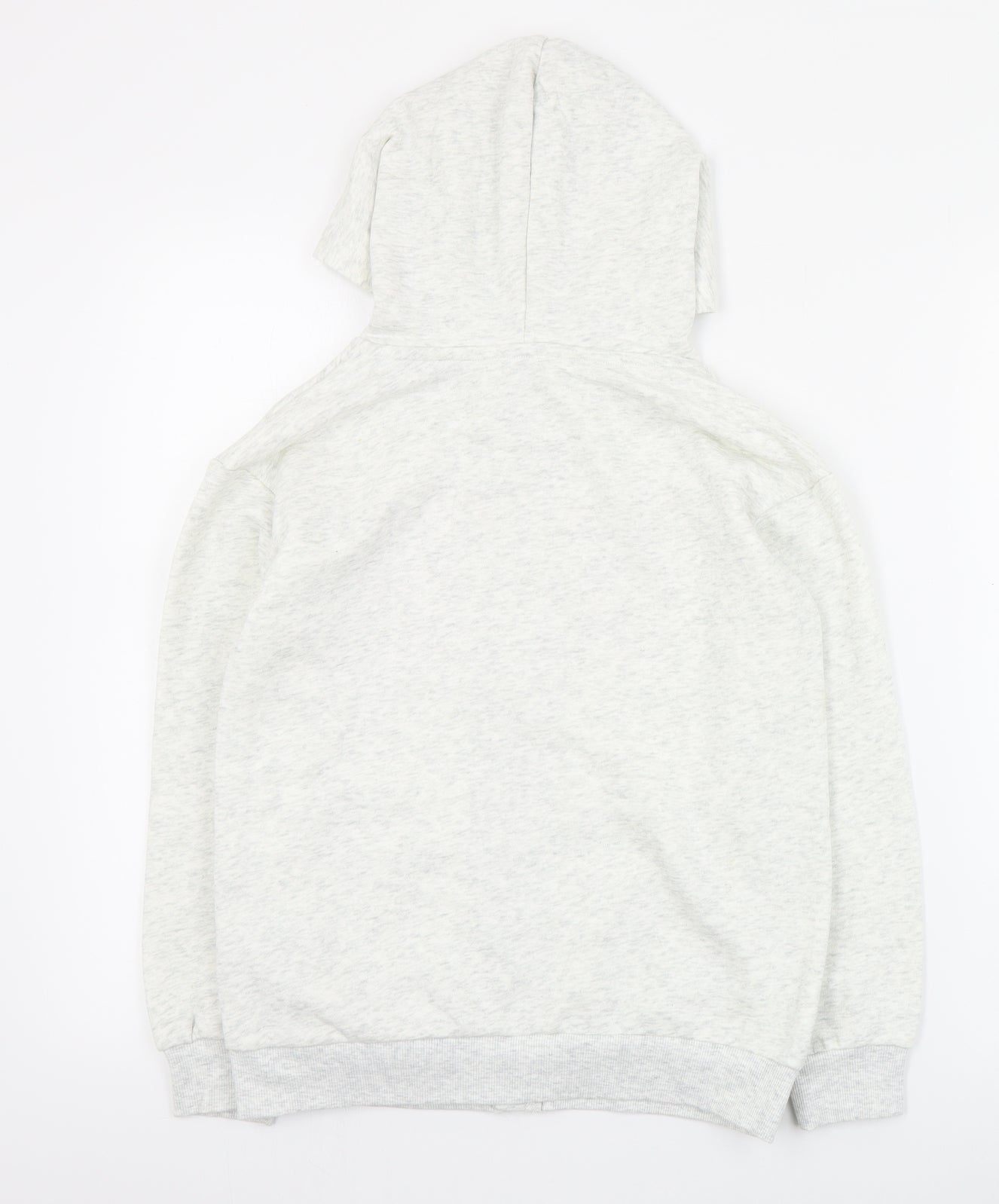 H&M Girls Grey  Cotton Full Zip Hoodie Size 9-10 Years  Zip