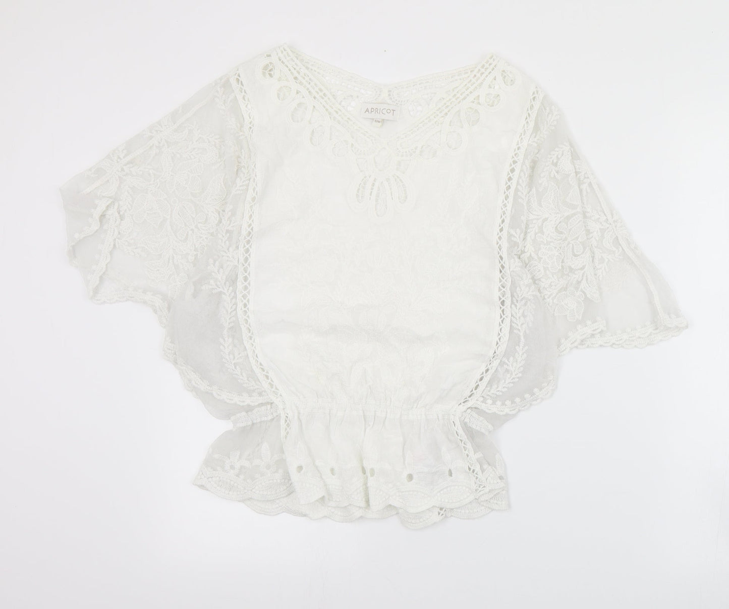 Womens UK Size S Apricot Ivory Basic Blouse