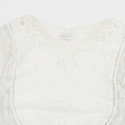 Womens UK Size S Apricot Ivory Basic Blouse