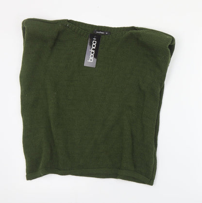 Womens UK Size S Boohoo Green Pullover Jumper
