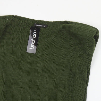 Womens UK Size S Boohoo Green Pullover Jumper