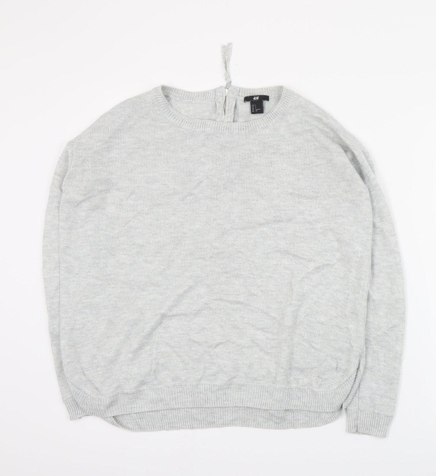 Womens UK Size S H&M Grey Pullover Jumper