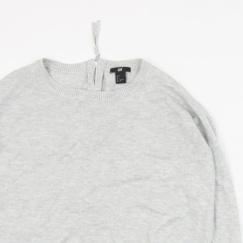 Womens UK Size S H&M Grey Pullover Jumper