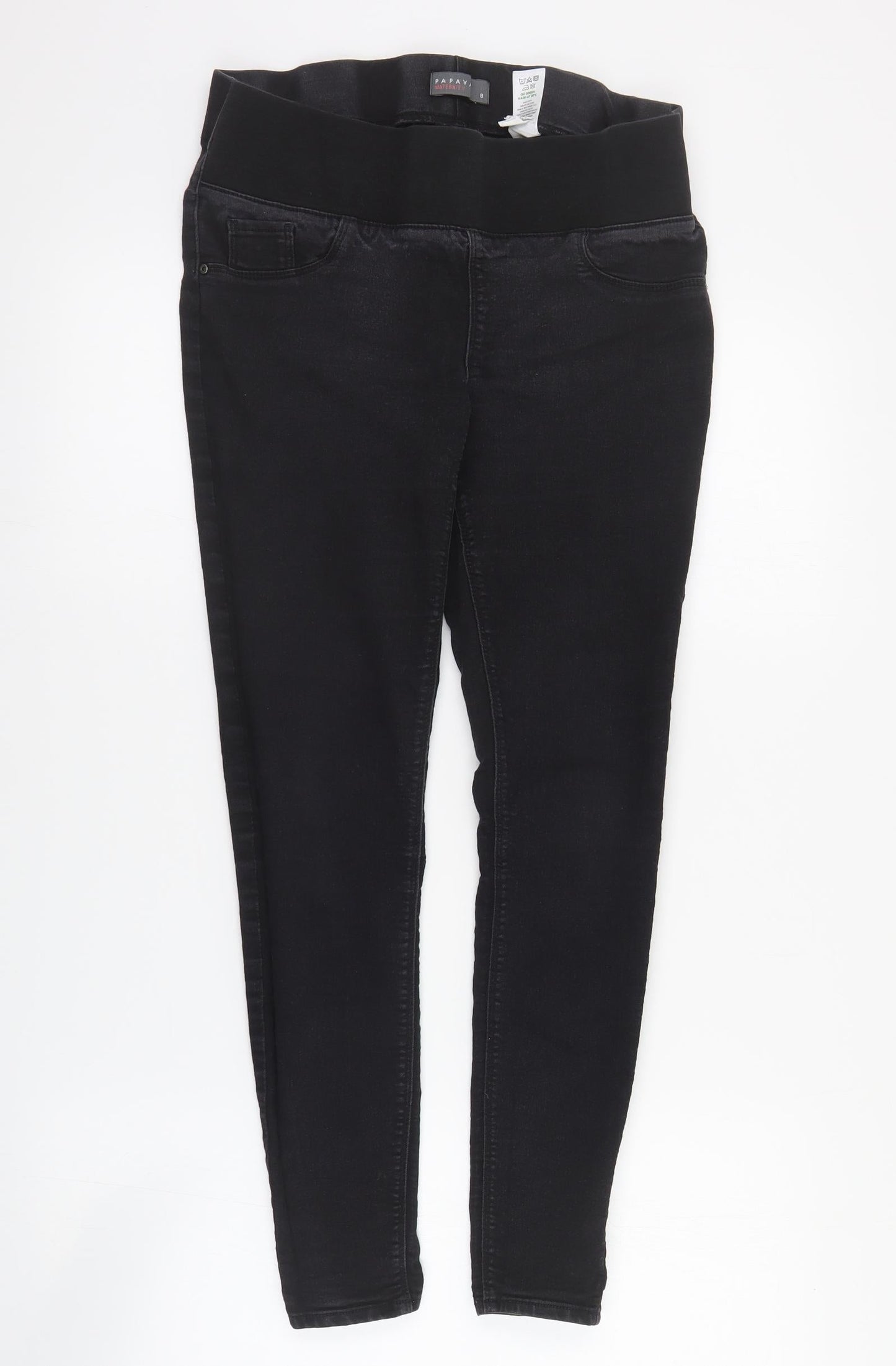 Womens UK Size 8 Papaya Regular Fit Jegging Black Jeans