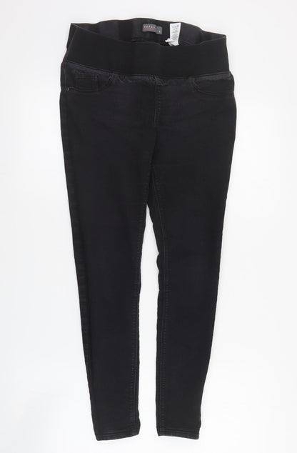 Womens UK Size 8 Papaya Regular Fit Jegging Black Jeans