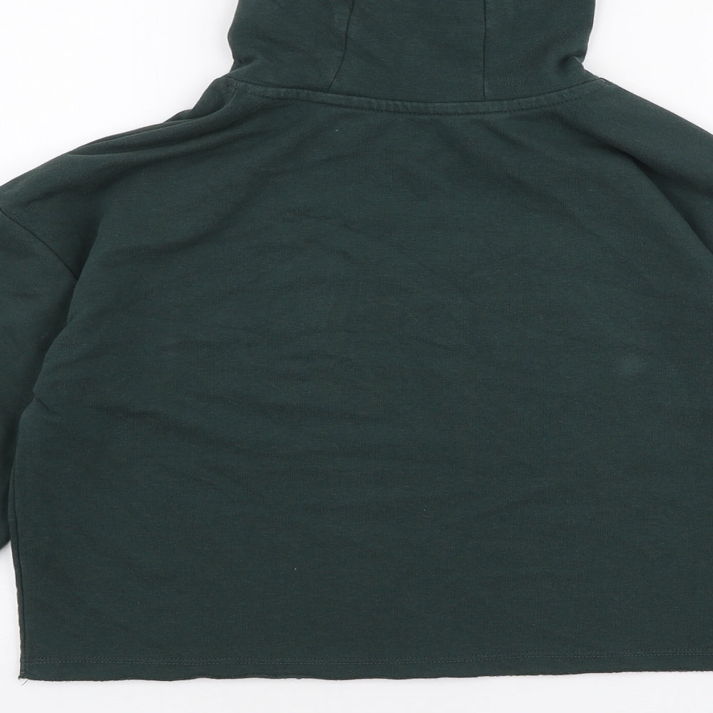 George Girls Green  Cotton Pullover Hoodie Size 10-11 Years  Pullover