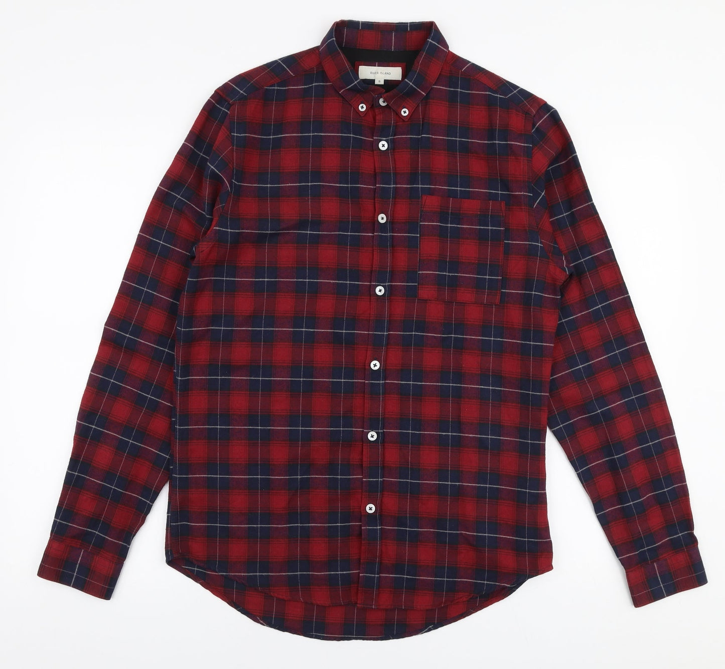 Mens UK Size S River Island Multicoloured  Button-Up Long Sleeve Casual Shirt