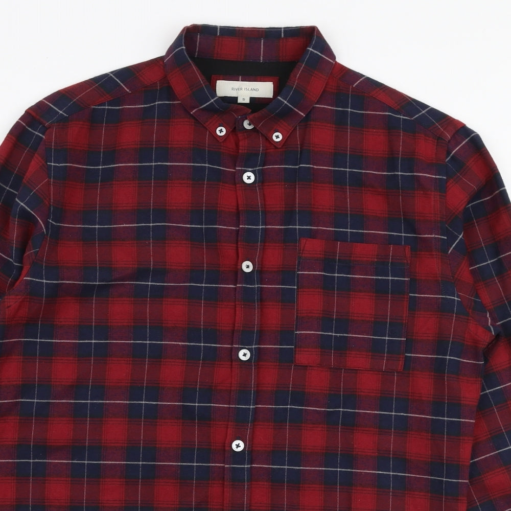 Mens UK Size S River Island Multicoloured  Button-Up Long Sleeve Casual Shirt