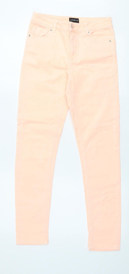 Womens UK Size 10 Ware Denim Slim Fit Skinny Orange Jeans