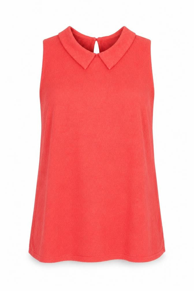 Womens UK Size 10 Topshop Red Jersey Tank