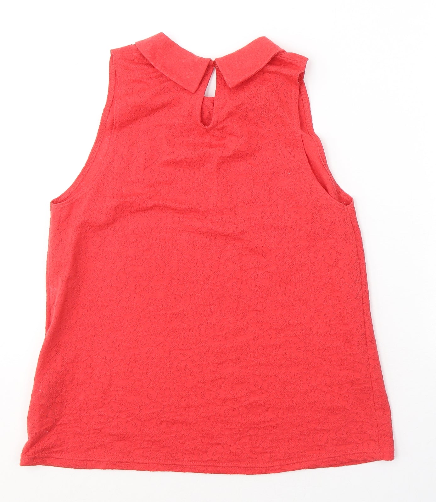 Womens UK Size 10 Topshop Red Jersey Tank