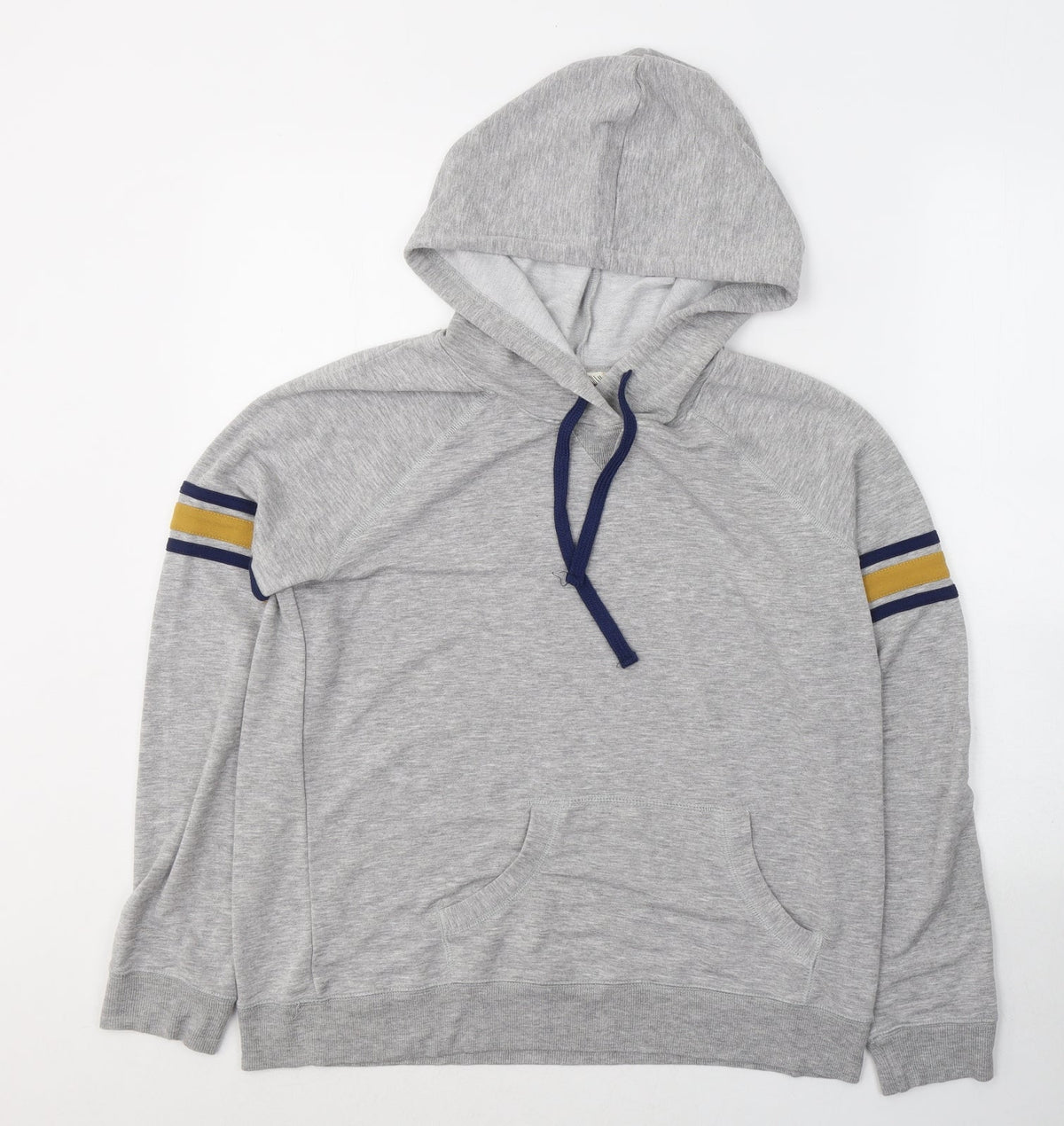 Pink Rose Womens Grey  Viscose Pullover Hoodie Size L  Pullover