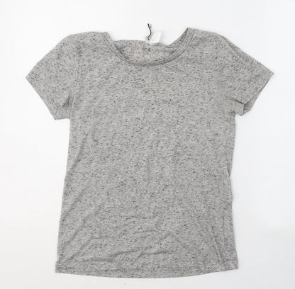Womens UK Size XS H&M Grey Basic T-Shirt