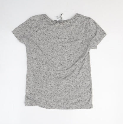 Womens UK Size XS H&M Grey Basic T-Shirt