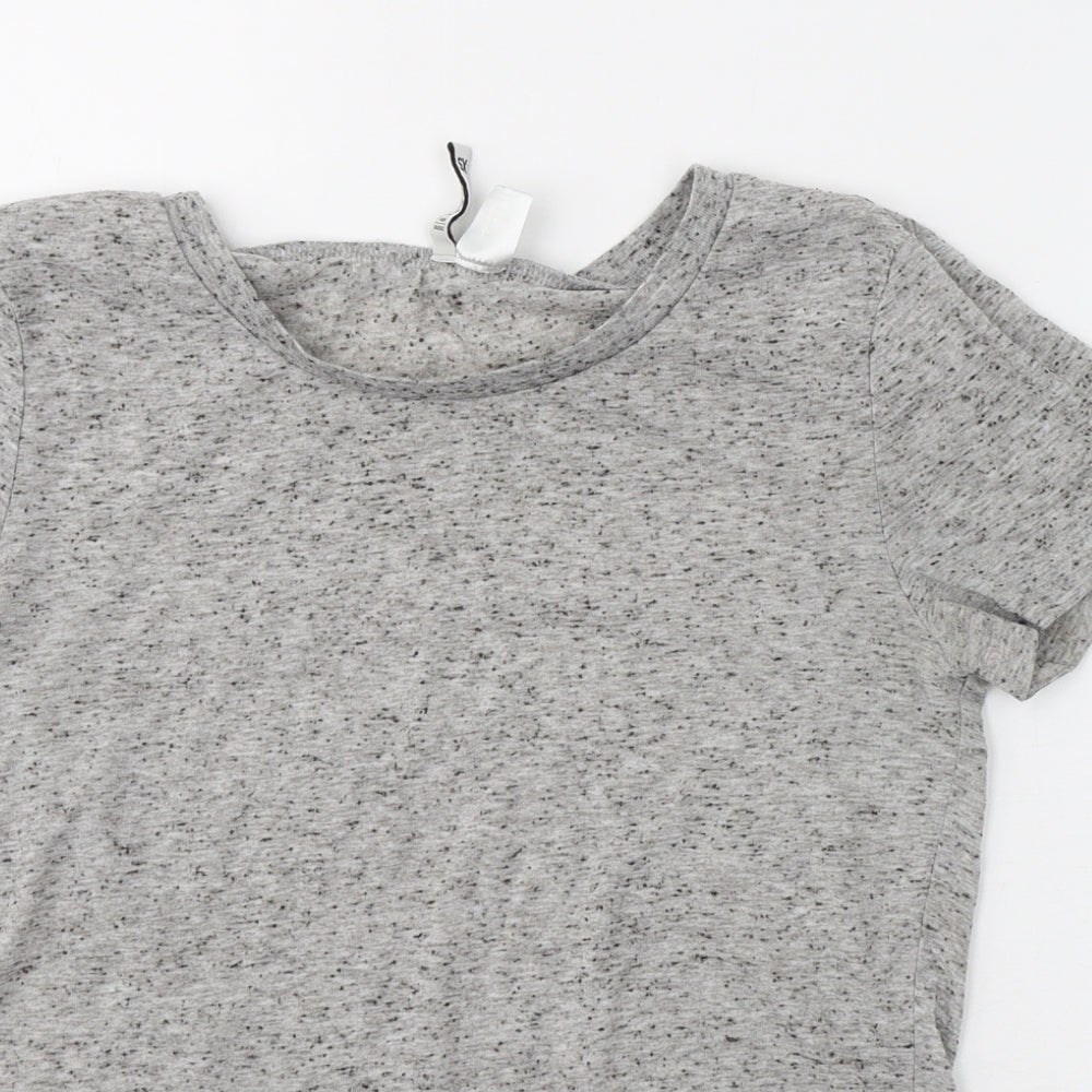 Womens UK Size XS H&M Grey Basic T-Shirt