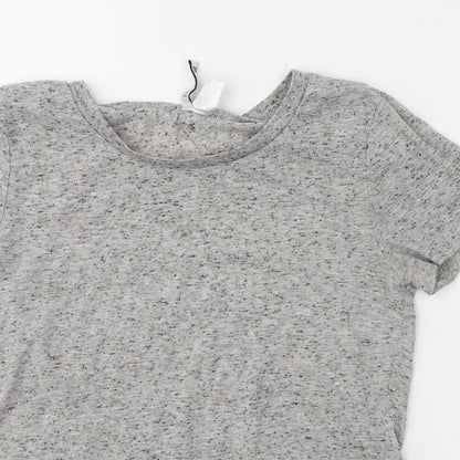 Womens UK Size XS H&M Grey Basic T-Shirt