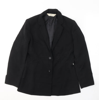 Classics moder Womens Black  Polyester Jacket Suit Jacket Size 10