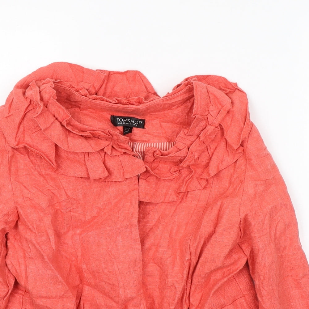 Womens UK Size 8 Topshop Pink Jacket