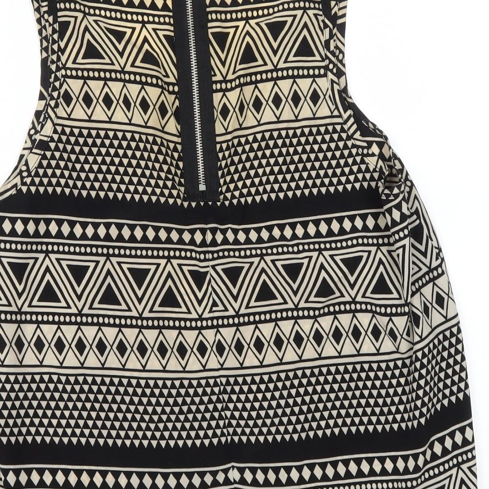 Glamorous Womens Multicoloured Geometric Polyester Camisole Blouse Size 10 Round Neck