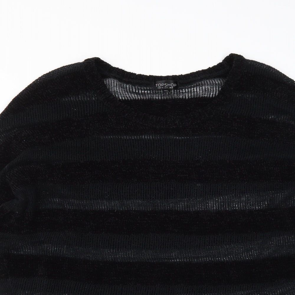 Womens UK Size 8 Topshop Black Pullover Jumper